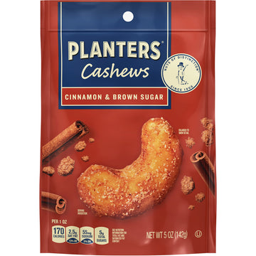 PLANTERS Cashews Trail Mix Snack Pack with Cinnamon & Brown Sugar, 5 oz
