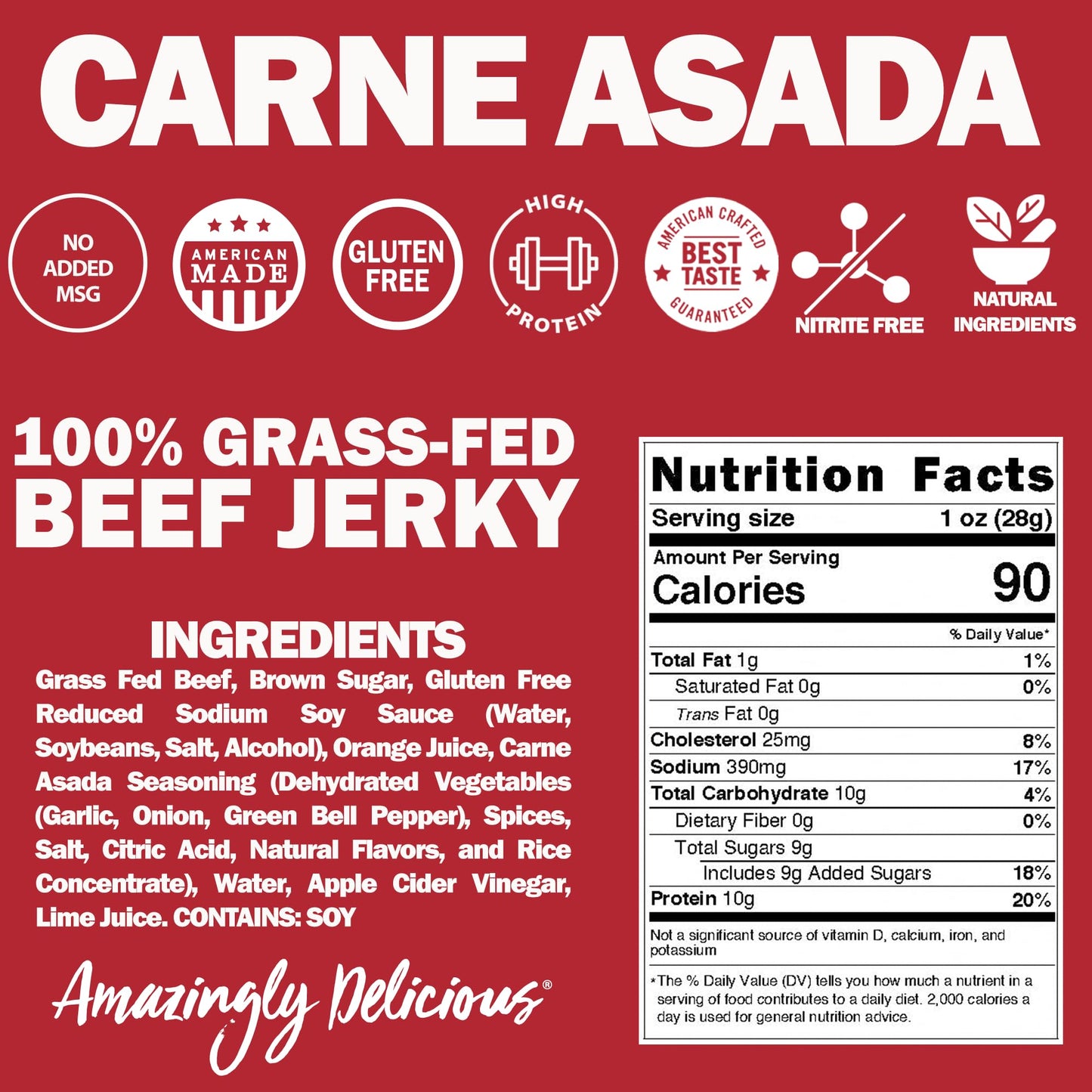 Field Trip Beef Jerky, Gluten Free, Paleo-Friendly, High Protein, Low Carb, 1oz Bag, 12 Pack
