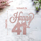 Lingteer Happy 41St Birthday Cake Topper - Cheers To 41St Birthday 41 Years Old Birthday Party Cake Decorations Sign.