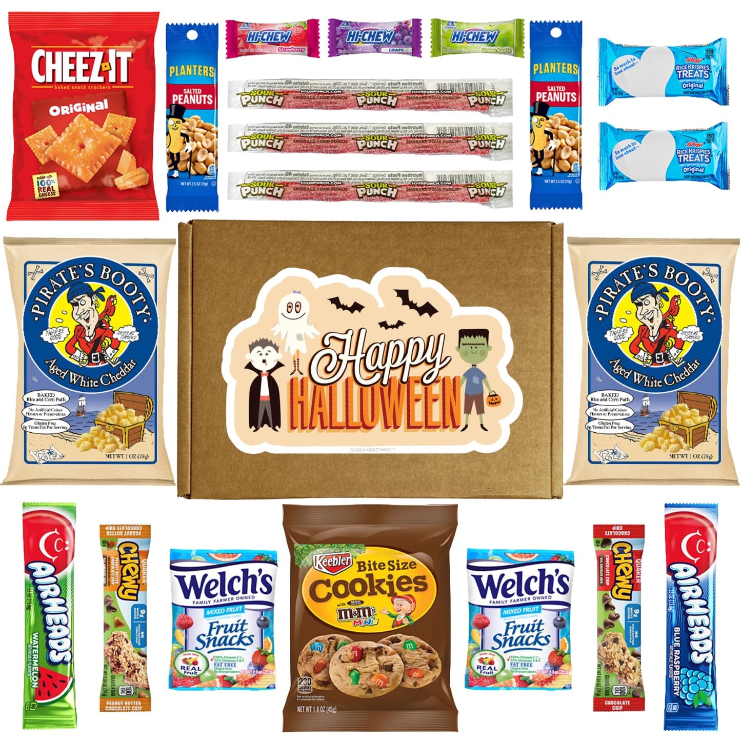 Hangry Kit Halloween Care Package Snack Box Variety Pack - 20 Count - Assorted Chips  Cookies  Candy & ers - Fun Spooky Design - Gift for Kids  Teens  College Students  or Office - Spooky