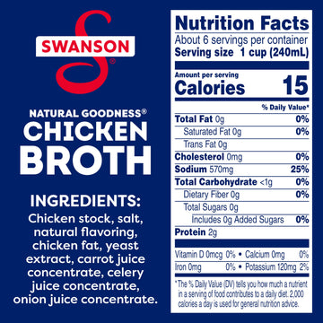 Swanson Natural Goodness Chicken Broth, 48 Oz Carton