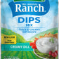 Hidden Valley Dips Mix Creamy Dill .9 oz Packets (Pack of 6)