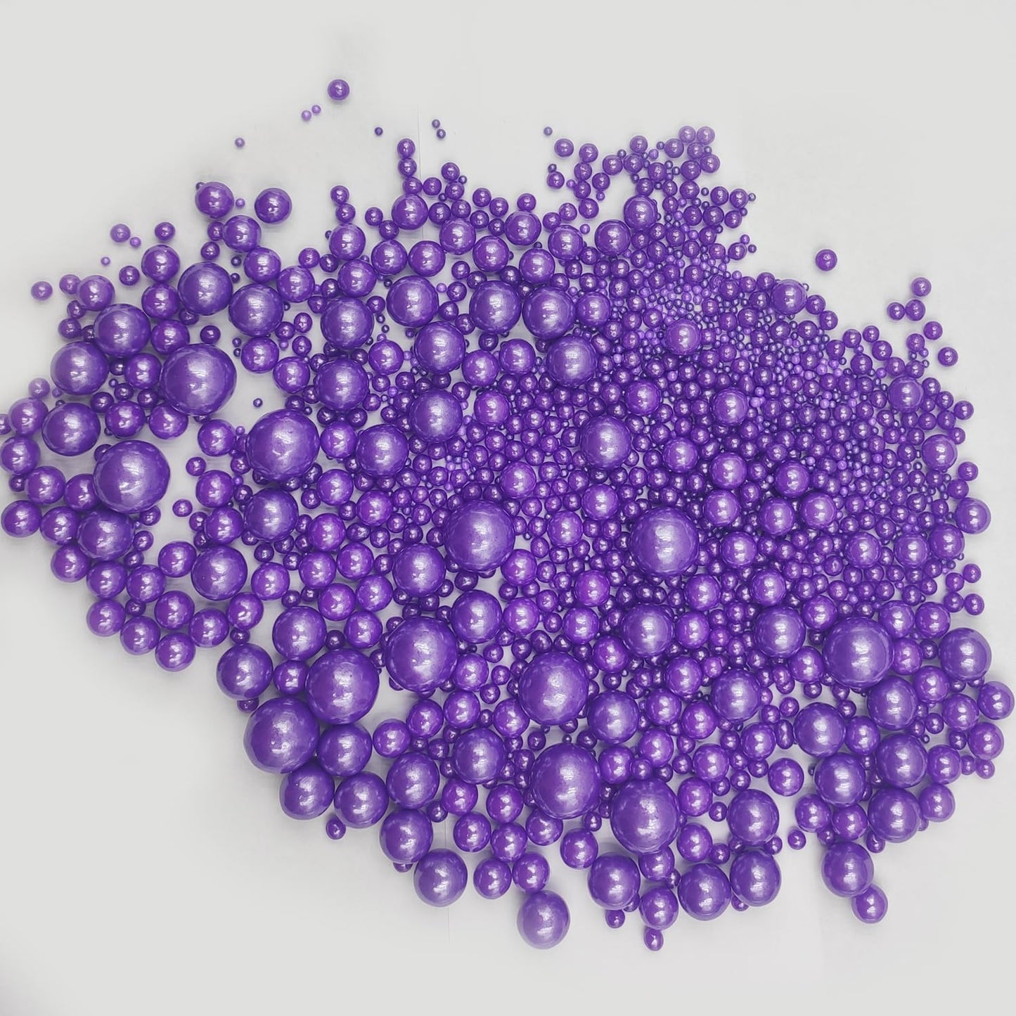 Edible Purple Pearls Sugar Sprinkles 120G/4.23 Oz, Mix Size Candy Pearl For Cake Decorating And Cupcake Toppers, Cookie Decorati