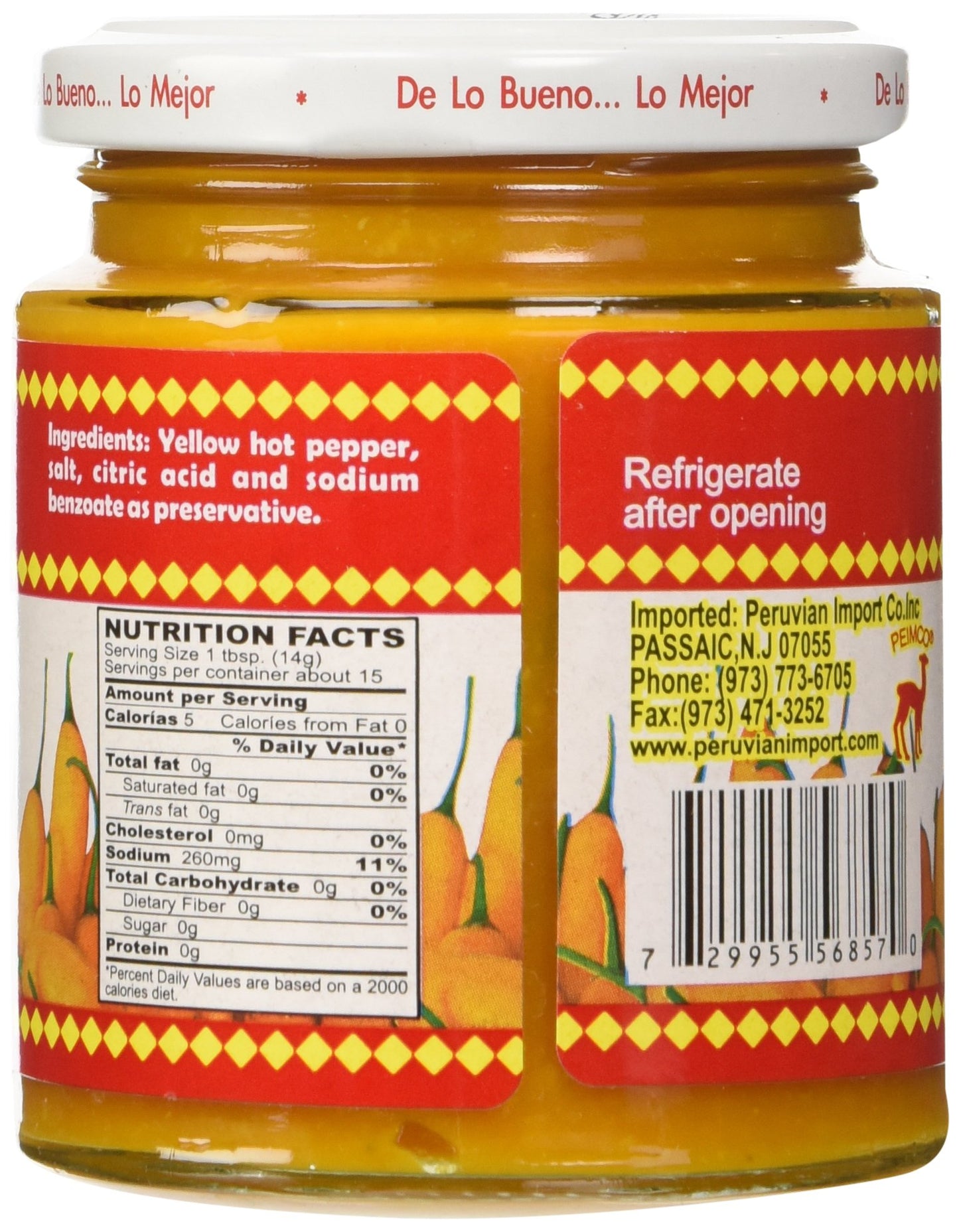 Inca s Food Aji Amarillo Paste - Hot Yellow Pepper Paste, 7.5 Oz Jar - Product of Peru