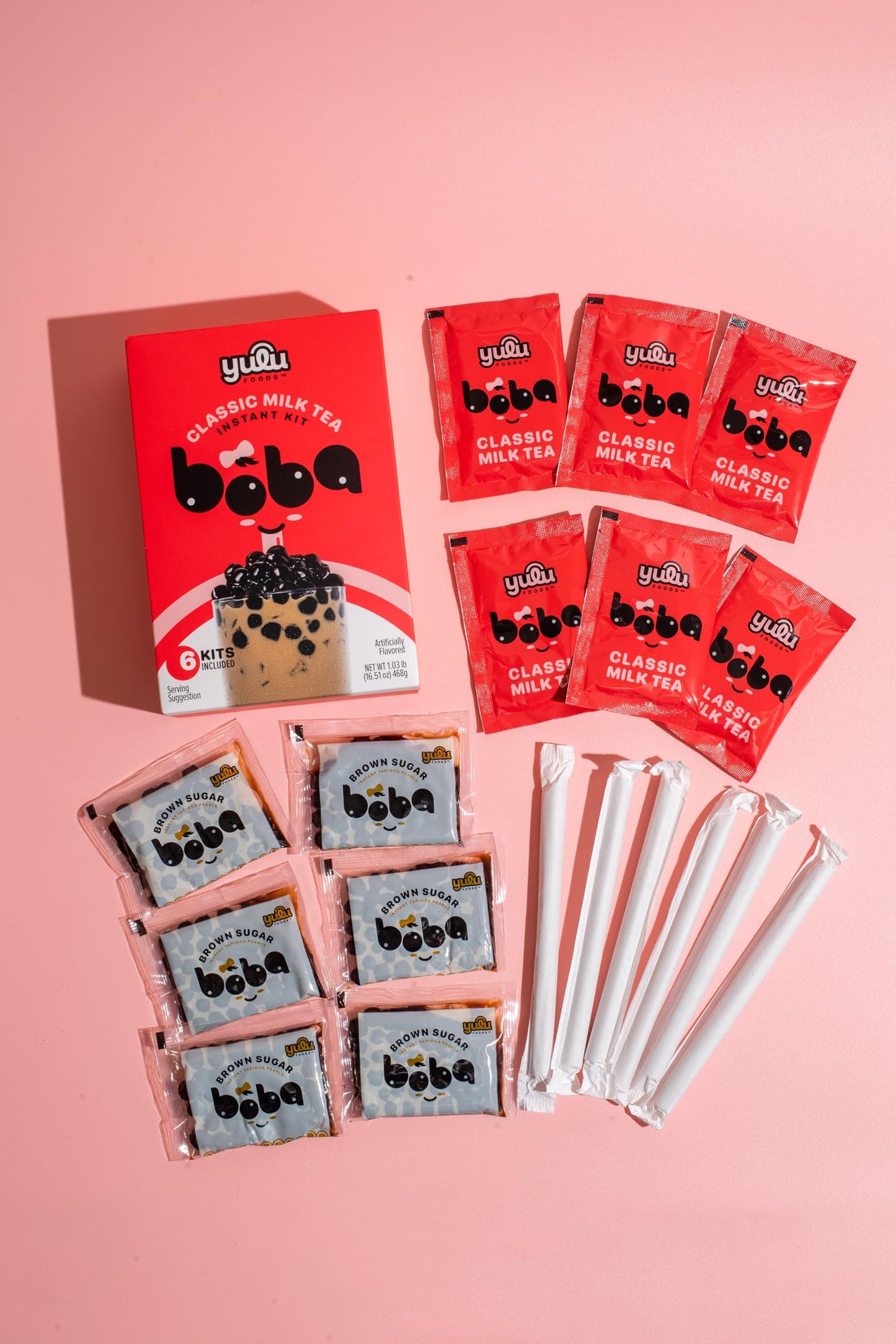 Yulu Foods Instant Bubble Pearls For Classic Milk Tea With Brown Sugar Flavor - 6 Servings