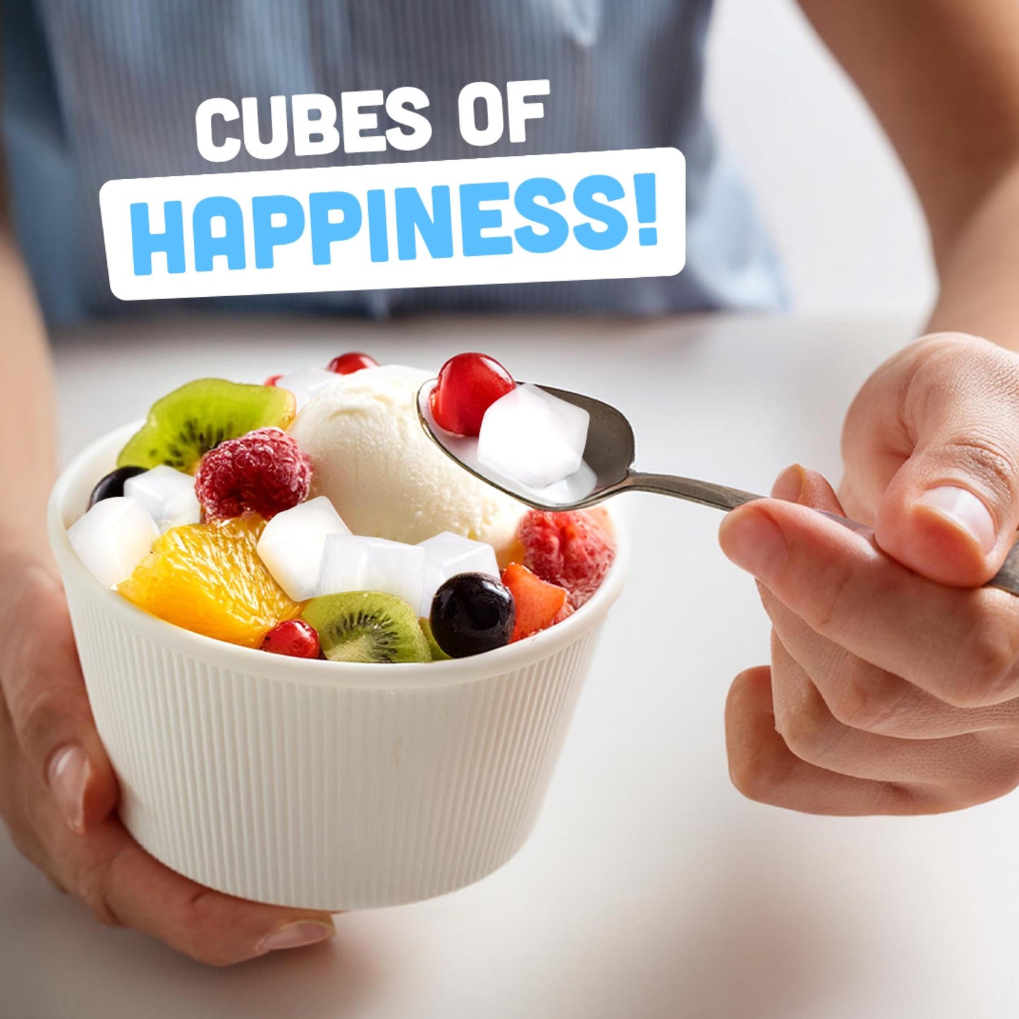 Jubes Mango Nata De Coco Jelly Cubes (12.7 oz, Pack of 6) - Mango Coconut Jelly Cubes for Sago - Coconut Gel in Syrup Toppings f