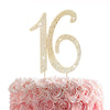 Hokpa 16Th Rhinestones Cake Topper, Gold 16Th Birthday Cake Decoration, Mature-Themed Ceremony Or Anniversary Party Decor Ideal Perfect Keepspirit-Inspired Flavor