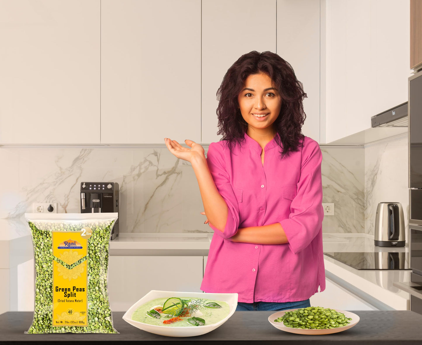 Rani Green Peas Split, Dried (Vatana, Matar) 32Oz (2Lbs) 908G ~ All Natural | Vegan | Gluten Friendly | Kosher | Product Of Usa