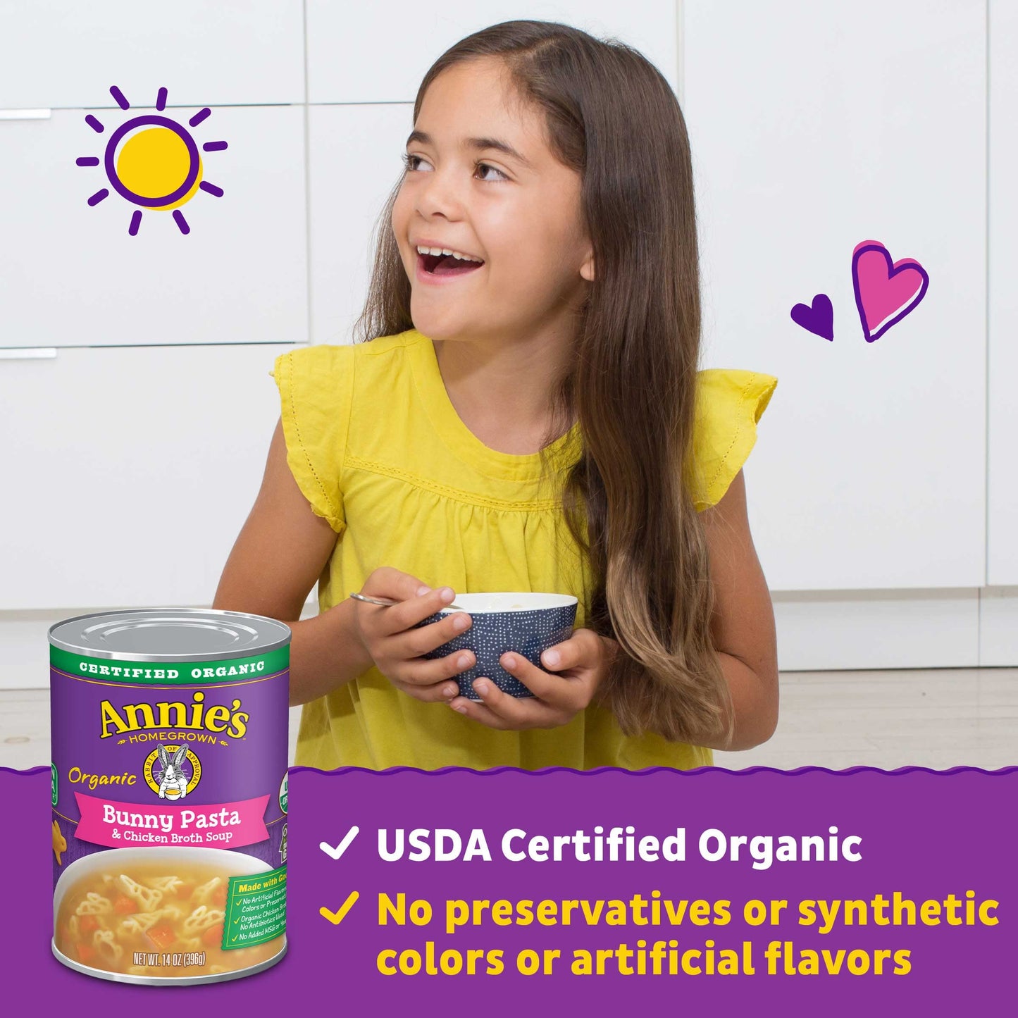 Annie'S Organic Bunny Pasta & Chicken Broth Soup, 14 Oz. (Pack Of 8)