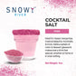 Snowy River Cocktail Rimming Salt, Pink, 4oz – Decorative Culinary Salt for Drinks and Desserts