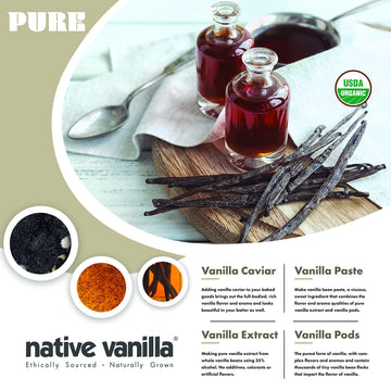 25 Organic Madagascar Vanilla Beans - Gourmet Grade A Premium Vanilla Pods - For Vanilla Extract & Baking - For Cooking, Dessert