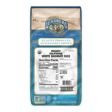 Lundberg Family Farms - Organic California White Basmati Rice, Pleasant Aroma, Fluffy Texture, Won'T Clump When Cooked, Bulk Ric