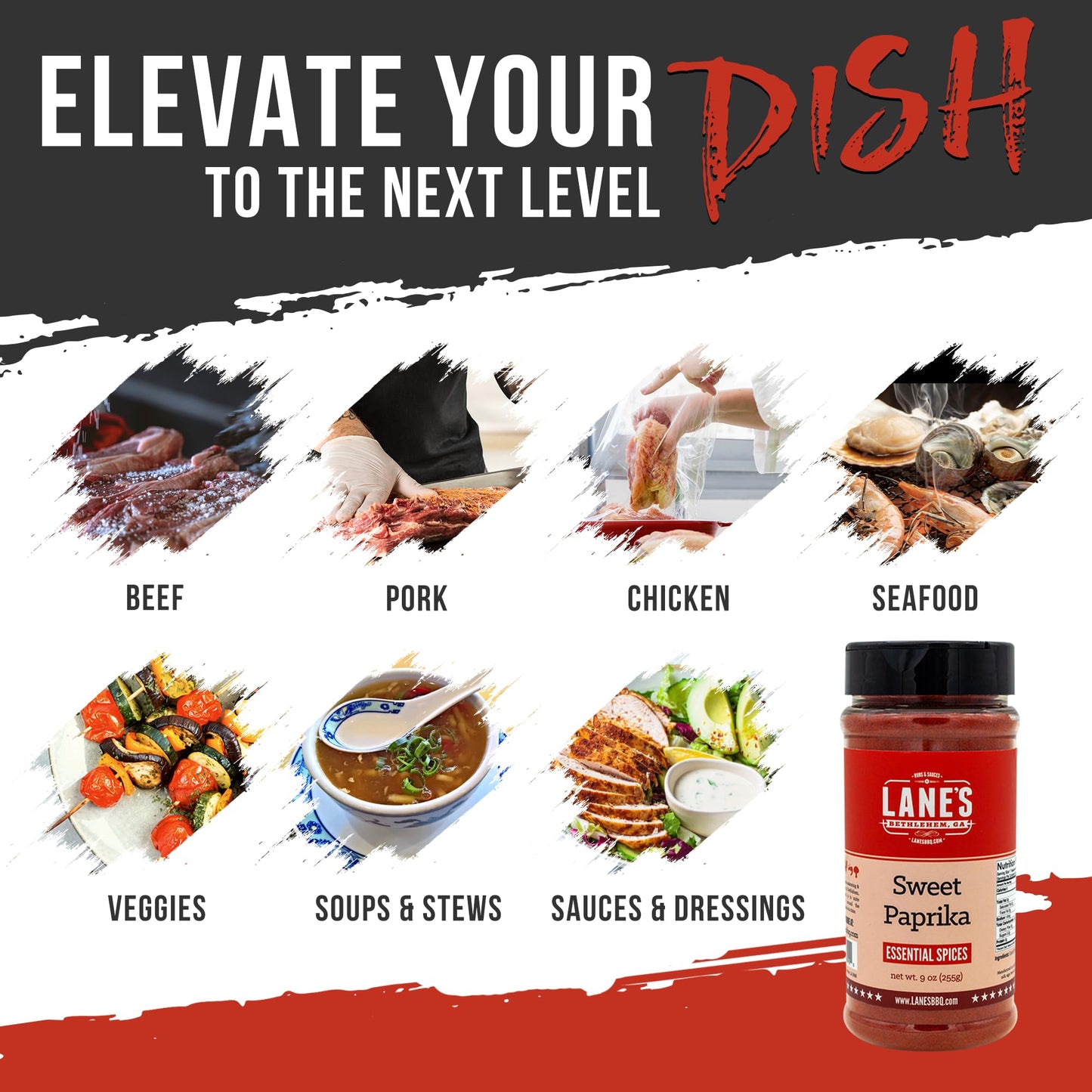 Lanes Sweet Paprika Powder - Gluten-Free, All-Natural Spice, 9 oz