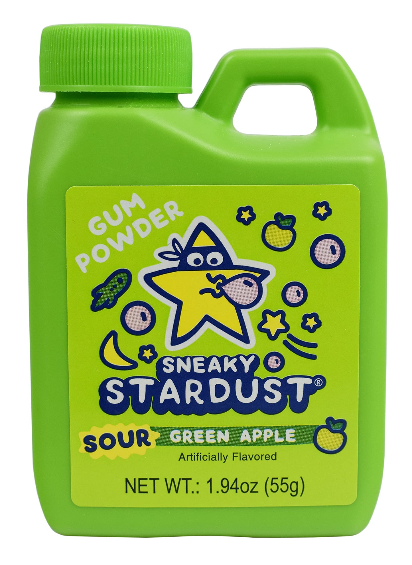 Kidsmania Set Of 6 Assorted Sneaky Stardust Magical Morphing Gum Jugs-Transforms From Powder To Gum In Your Mouth-2.5Inch L X 1I