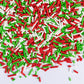 Twisweet Christmas Sprinkles, Edible Red Green White Sprinkles for Cake Decorating, Christmas Jimmies Sugar Sprinkle, Confetti B