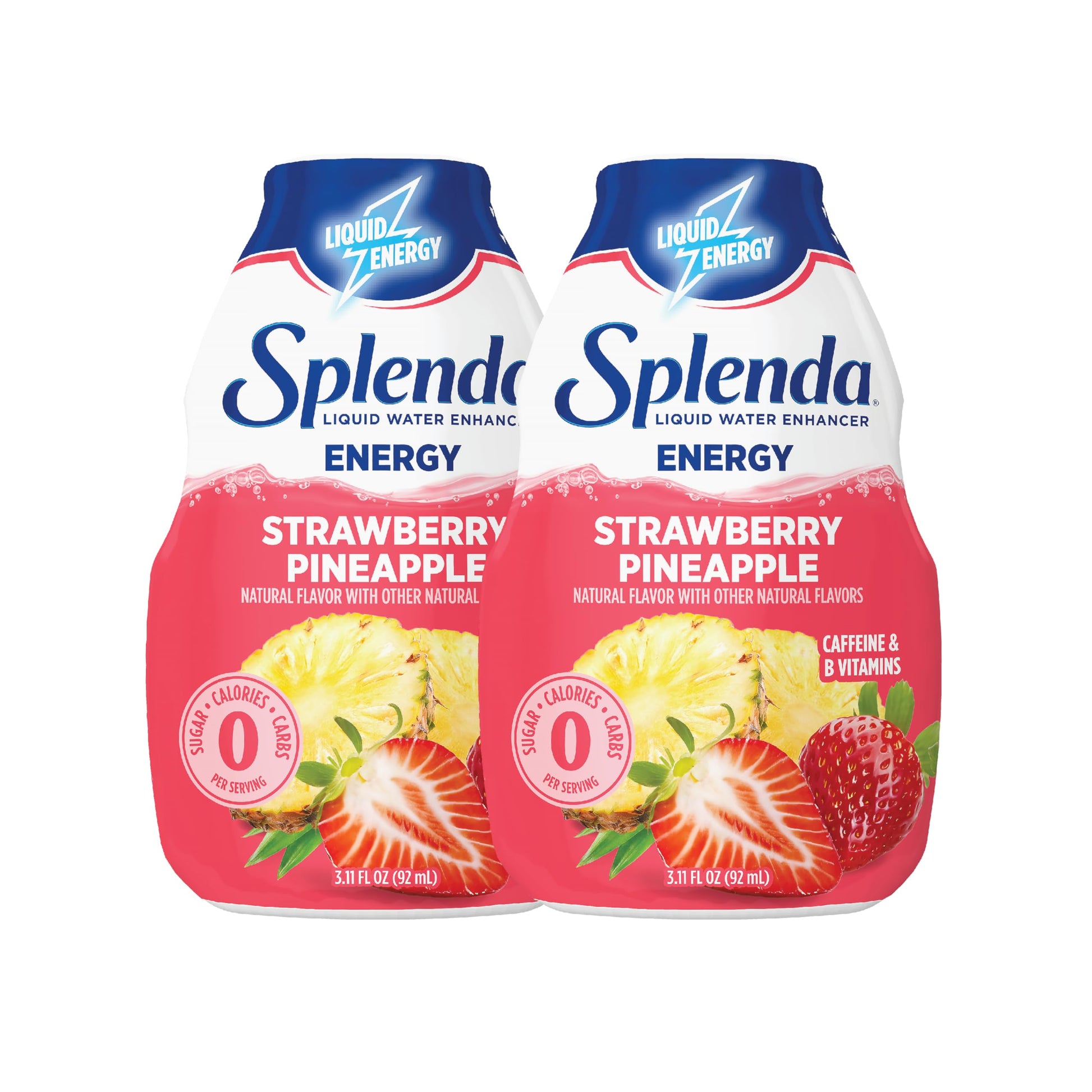 SPLENDA Energy Liquid Water Enhancer Drops, Sugar Free, Zero Calorie, Natural Flavor, Concentrated Drink Mix, 3.11 Fl Oz Each Bo