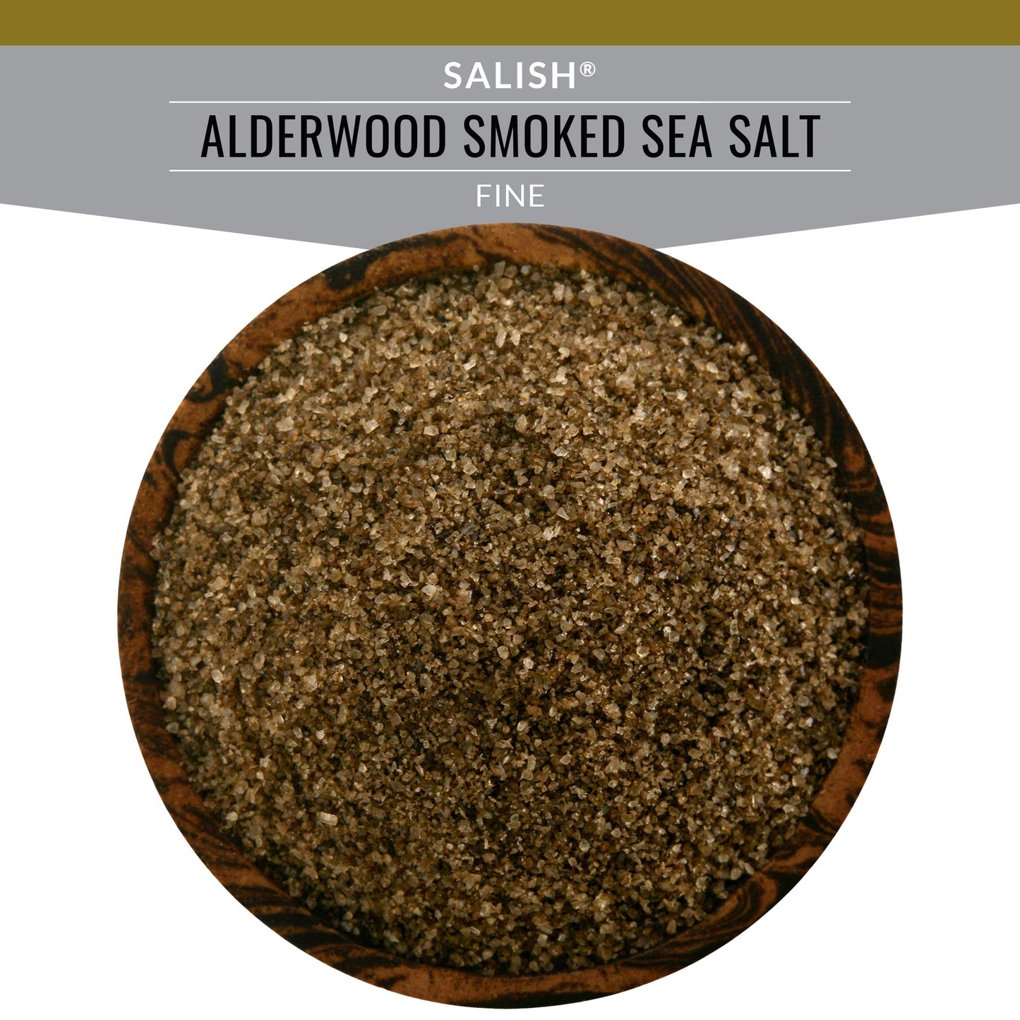 SaltWorks Artisan Salt Alderwood Smoked Sea Salt, Fine Grain, 16 Ounce Pouch, Medium to Dark Brown Crystals