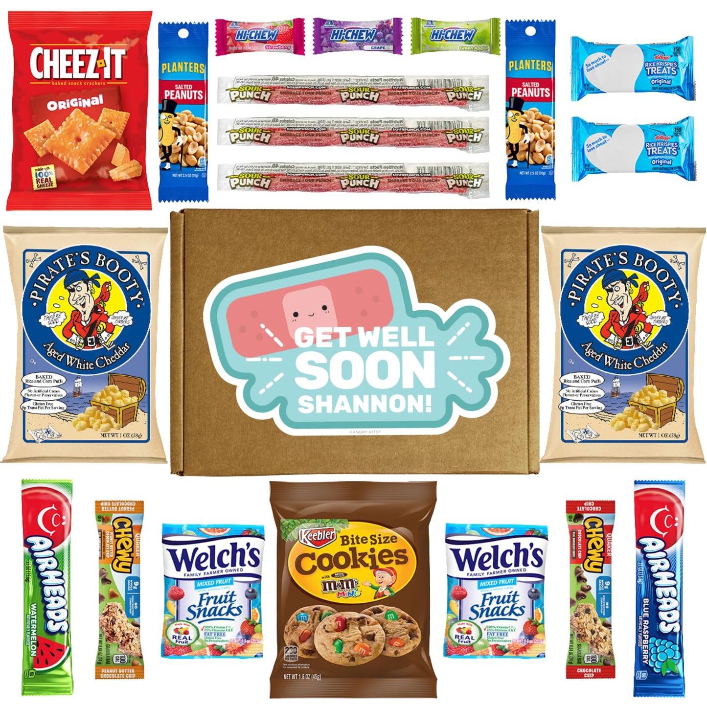 Hangry Kits Get Well Soon Gifts For Men, Boys, Women & Girls - Send A Get Well Soon Gift Basket, Sick Care Package To An Unwell