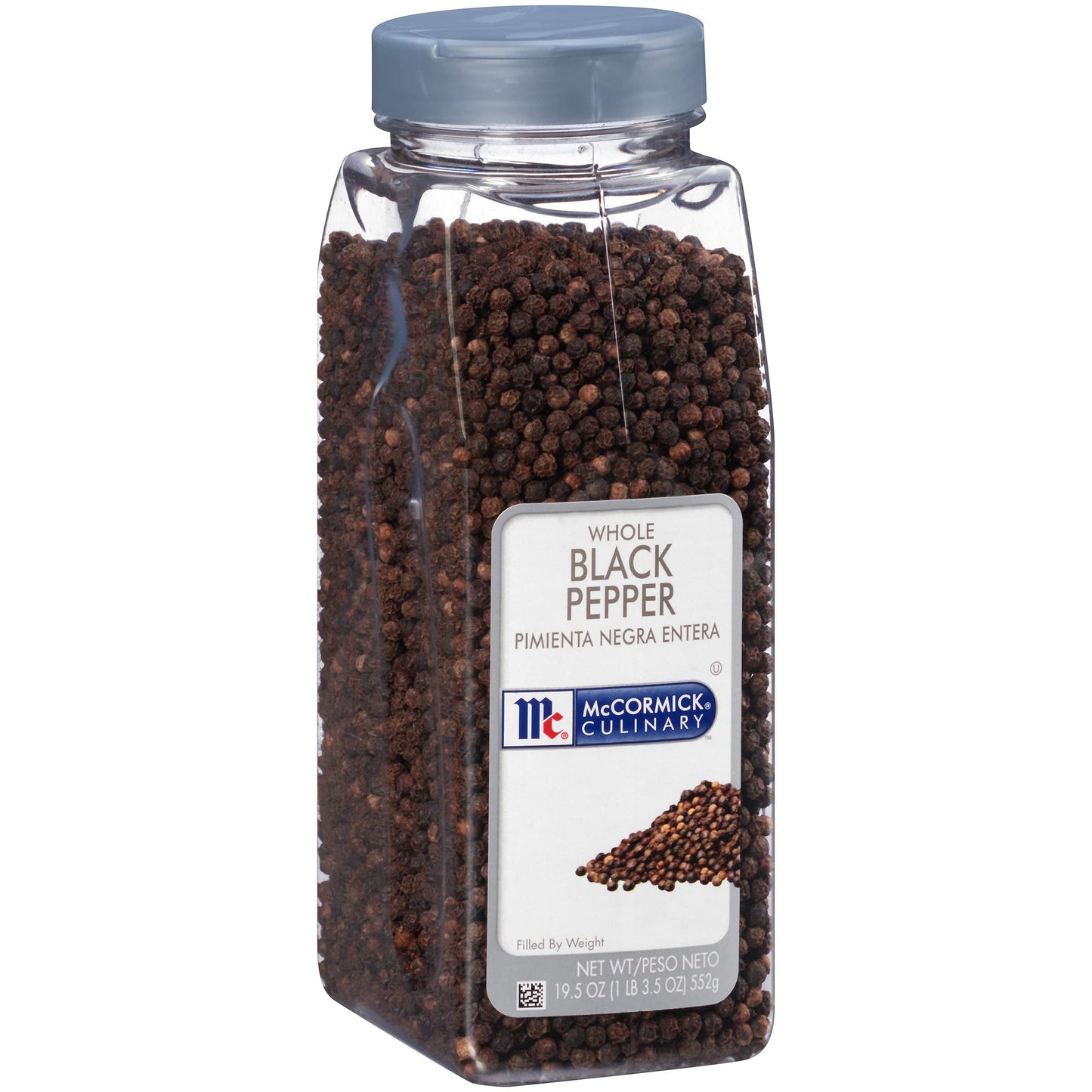 McCormick Culinary Whole Black Peppercorns, 19.5 oz, for Grinders, Great for Soups, Rubs, and Salads