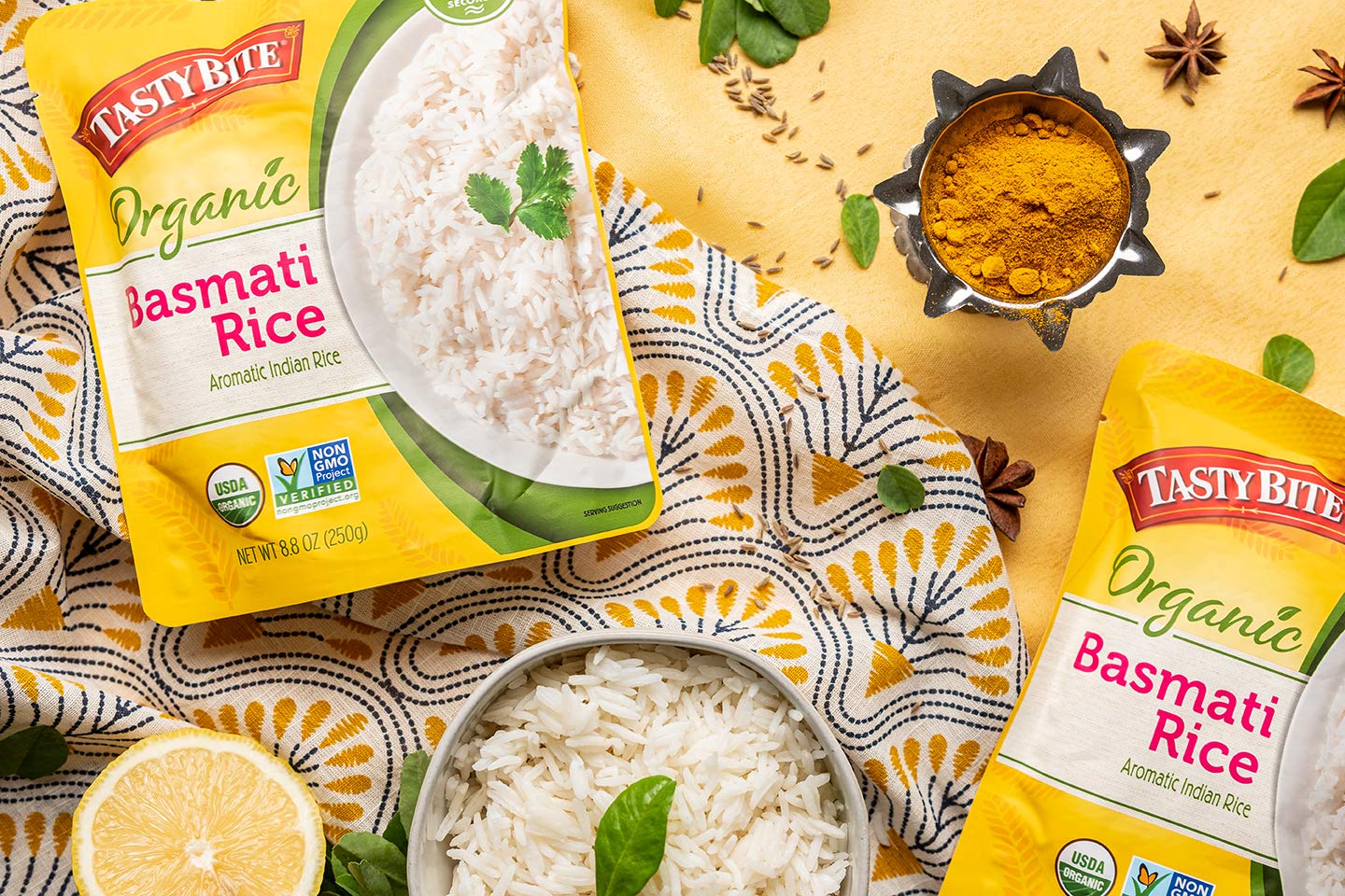 Tasty Bite Organic Basmati Rice, Microwaveable Cooked Rice, 8.8 Ounce (Pack of 6)