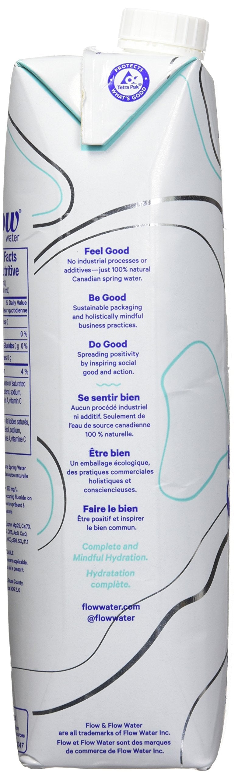 Flow Alkaline Spring Water, 100% Naturally Alkaline,1L (Pack of 6)