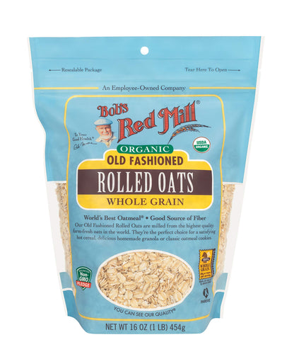BobS Red Mill Organic Old Fashioned Rolled Oats, 16-Ounce (Pack Of 1)