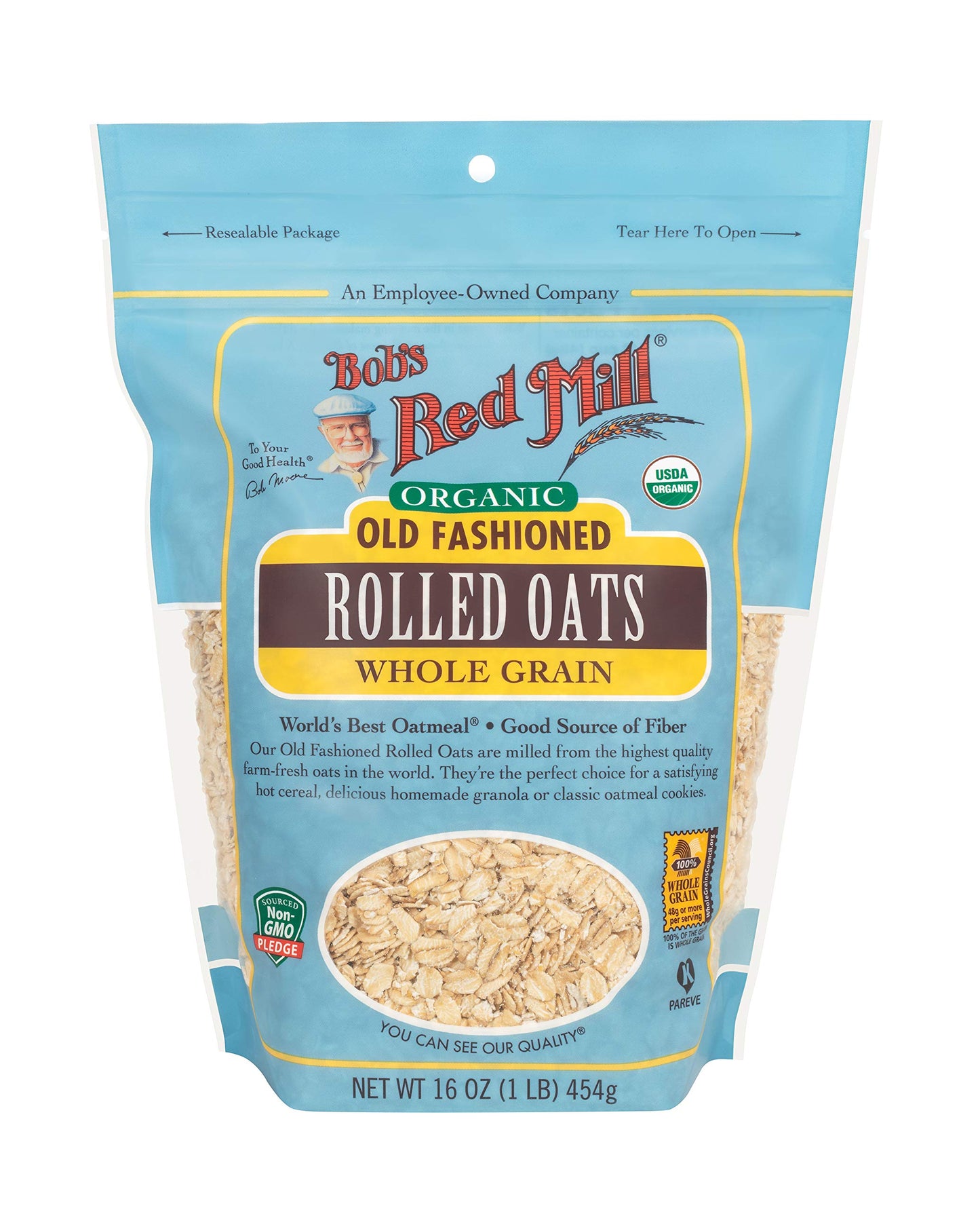 Bobs Red Mill Organic Old Fashioned Rolled Oats, 16-ounce (Pack of 1)