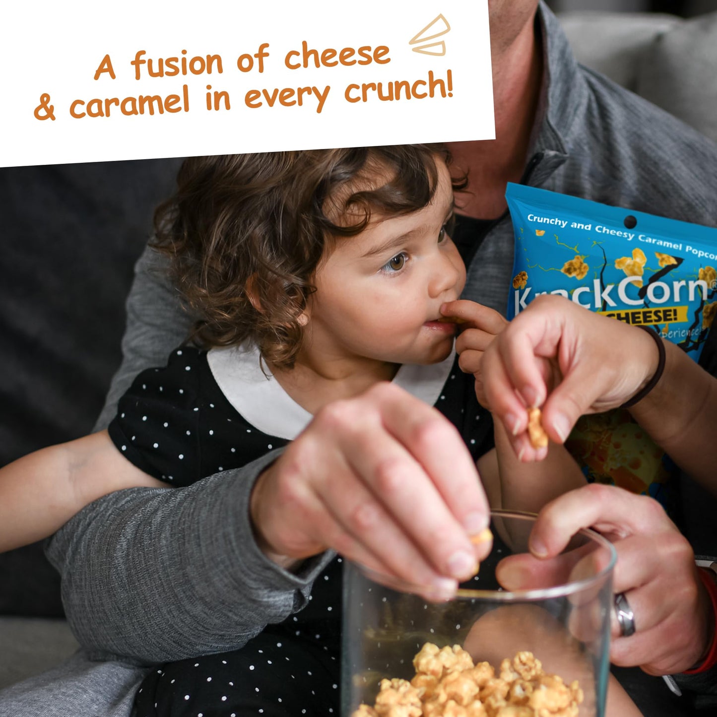 KrackCorn Cheddar Cheese Popcorn - Gluten-Free, Non-GMO, Sweet and Salty Snack - 8.5 oz, Pack of 3