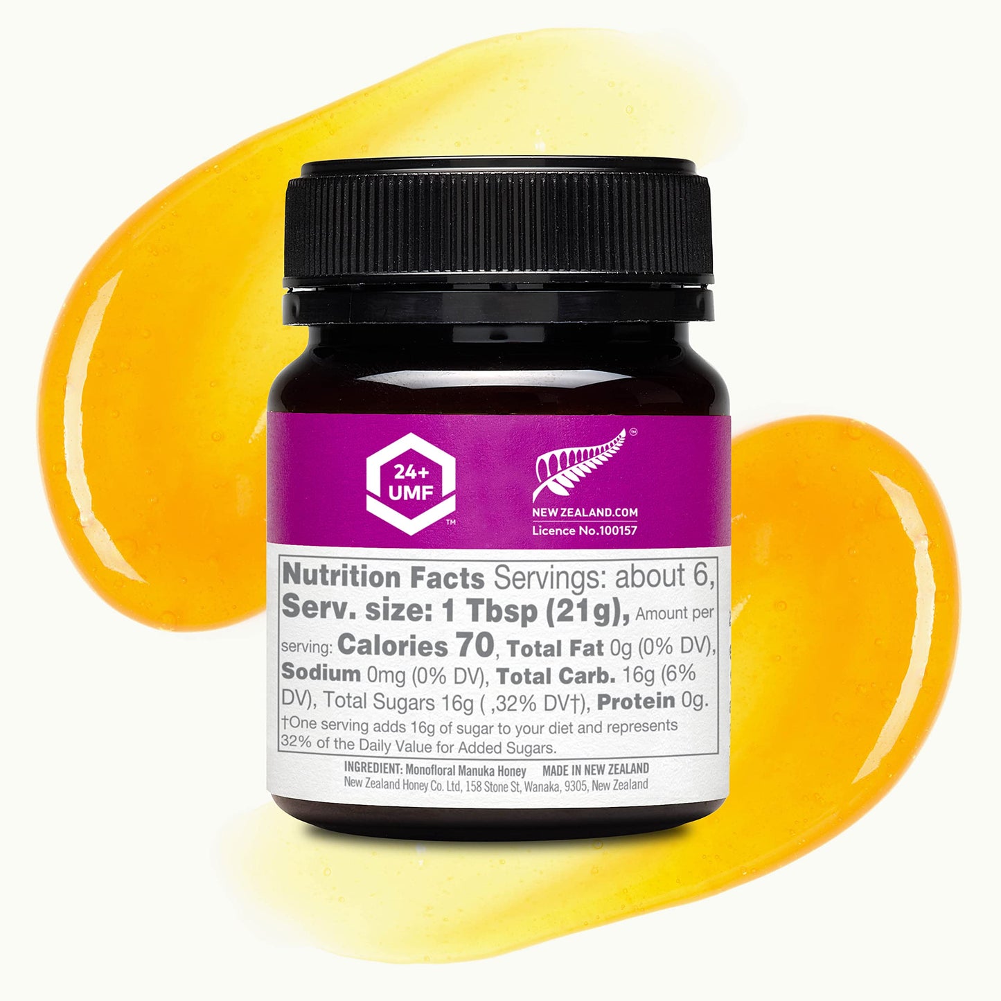 New Zealand Honey Co. Raw Manuka Honey UMF 24+ | MGO 1122+ / 4.4oz | 125g