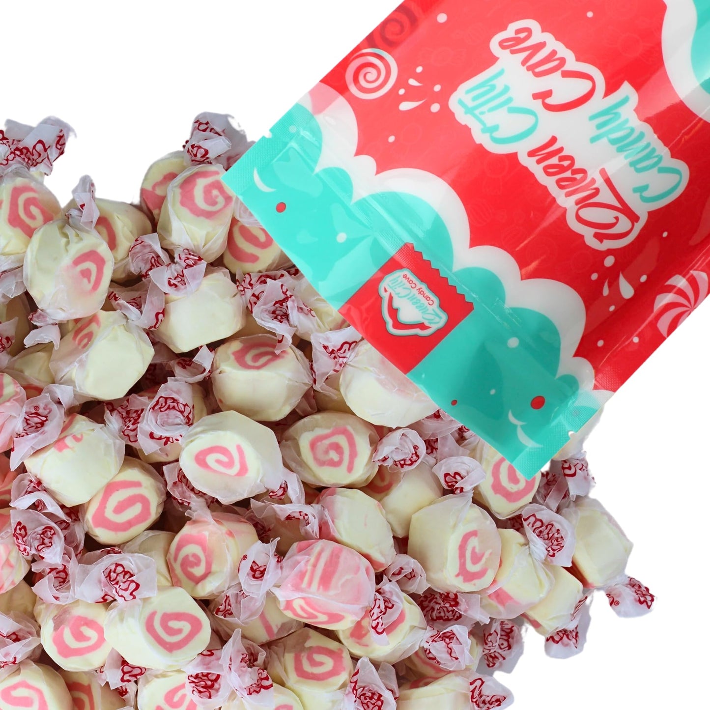 QUEEN CITY CANDY CAVE Strawberry Cheesecake Salt Water Taffy - Assorted Flavors - 1 Pound Bulk Candy