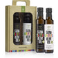 Sindyanna Olive Oil Pack Of 2 Bottles. Extra Virgin Olive Oil Gift Set Including House Blend & Organic Olive Oil, Cold Pressed M