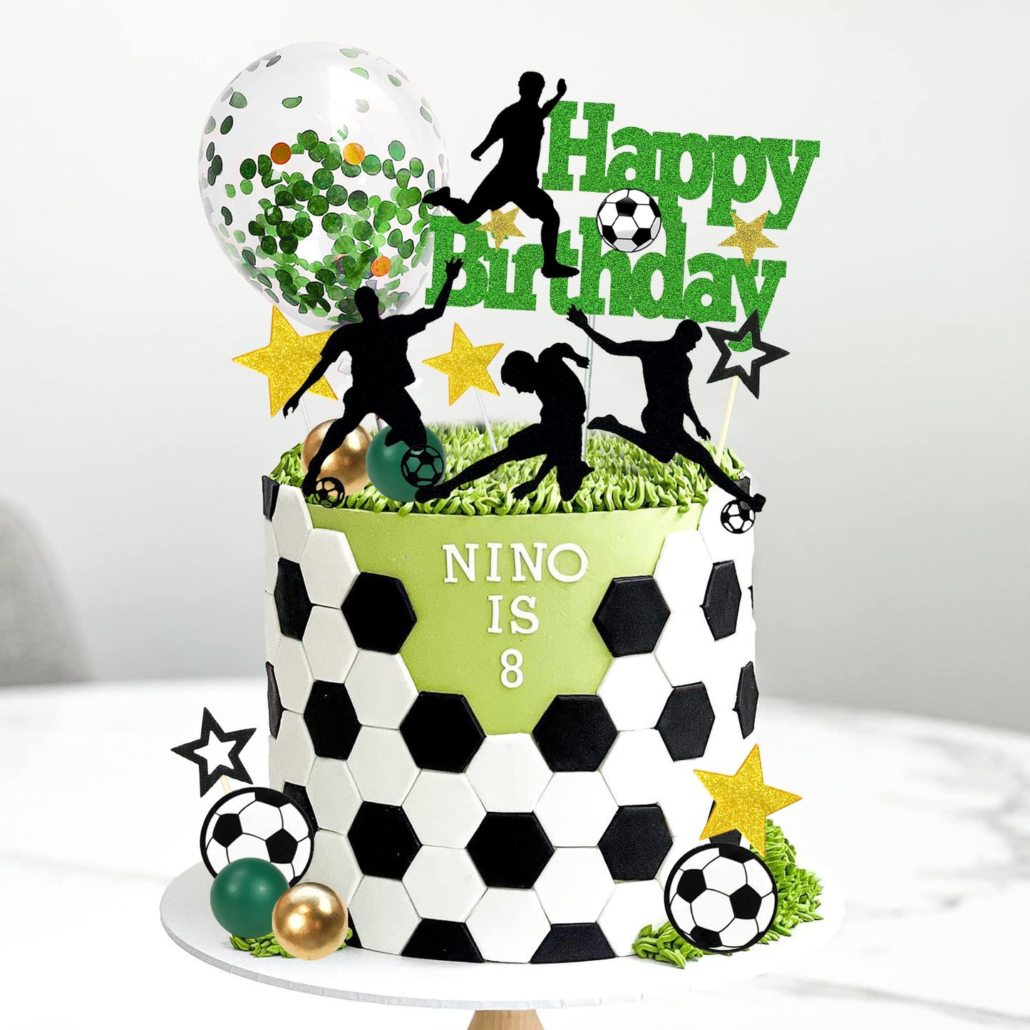 31 Pcs Soccer Cake Topper Decorations Soccer Ball Player Cake Decorations For Soccer Football Theme Birthday Sport Party Supplie