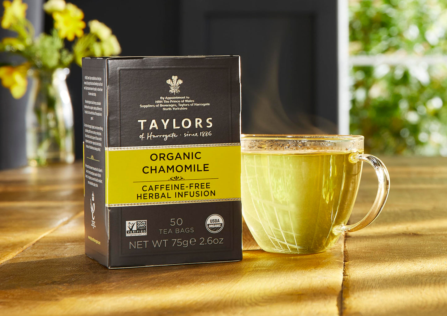 Taylors of Harrogate Organic Chamomile Herbal Tea, 50 Count (Pack of 6)