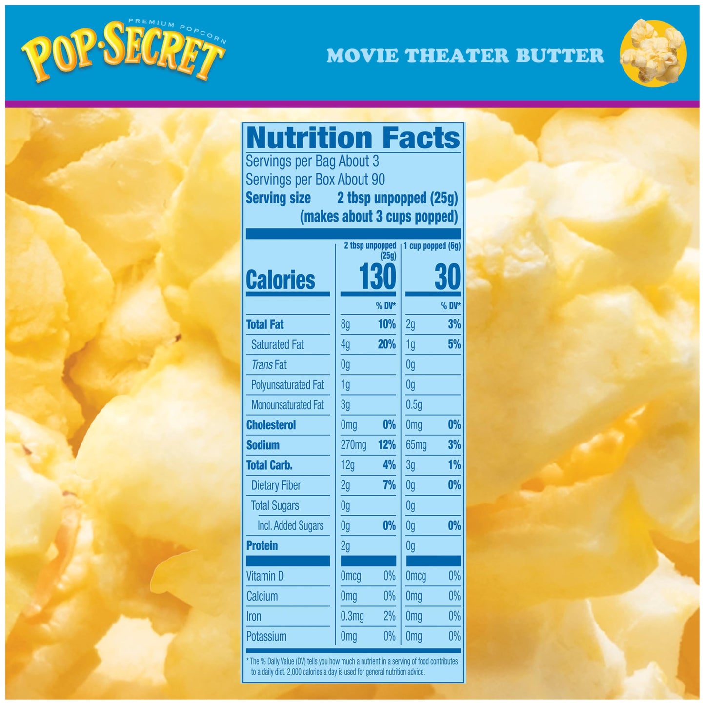 KITMOUS Pop Secret Popcorn, Movie Theater Butter, 3 oz. Pack of 30, Model TS0417-A700ML-M488