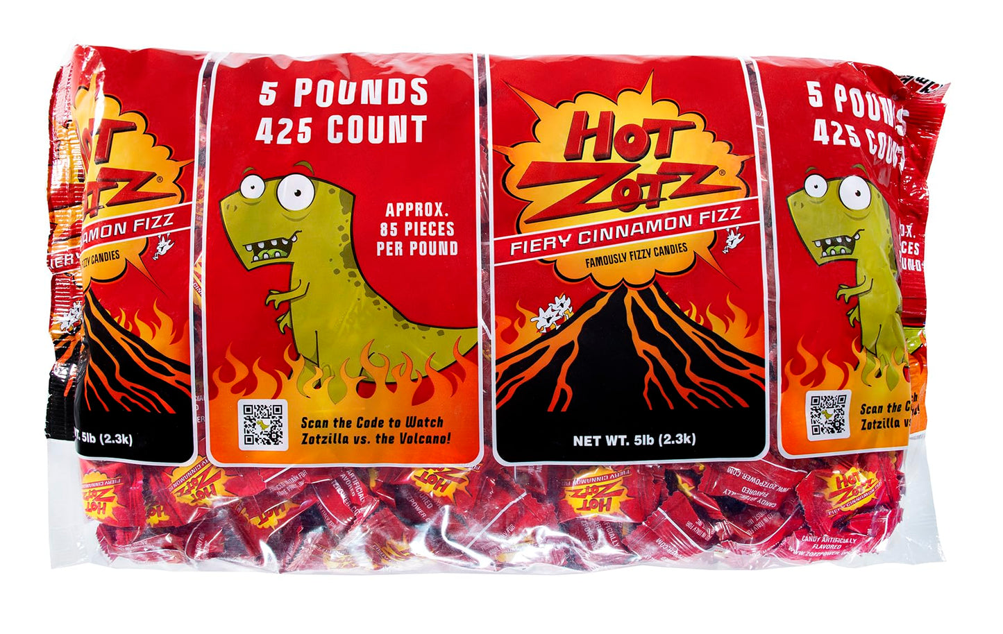 Zotz Fizzy Old Fashioned Hard Candy - Fiery Cinnamon, Gluten-Free, 425 Count Bag, Individually Wrapped, From Italy Since 1970