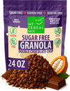 MyCerealMix Sugar Free Granola Double Chocolate Chip - Vegan, Gluten Free Breakfast Cereal - No Artificial Sweeteners - Naturall