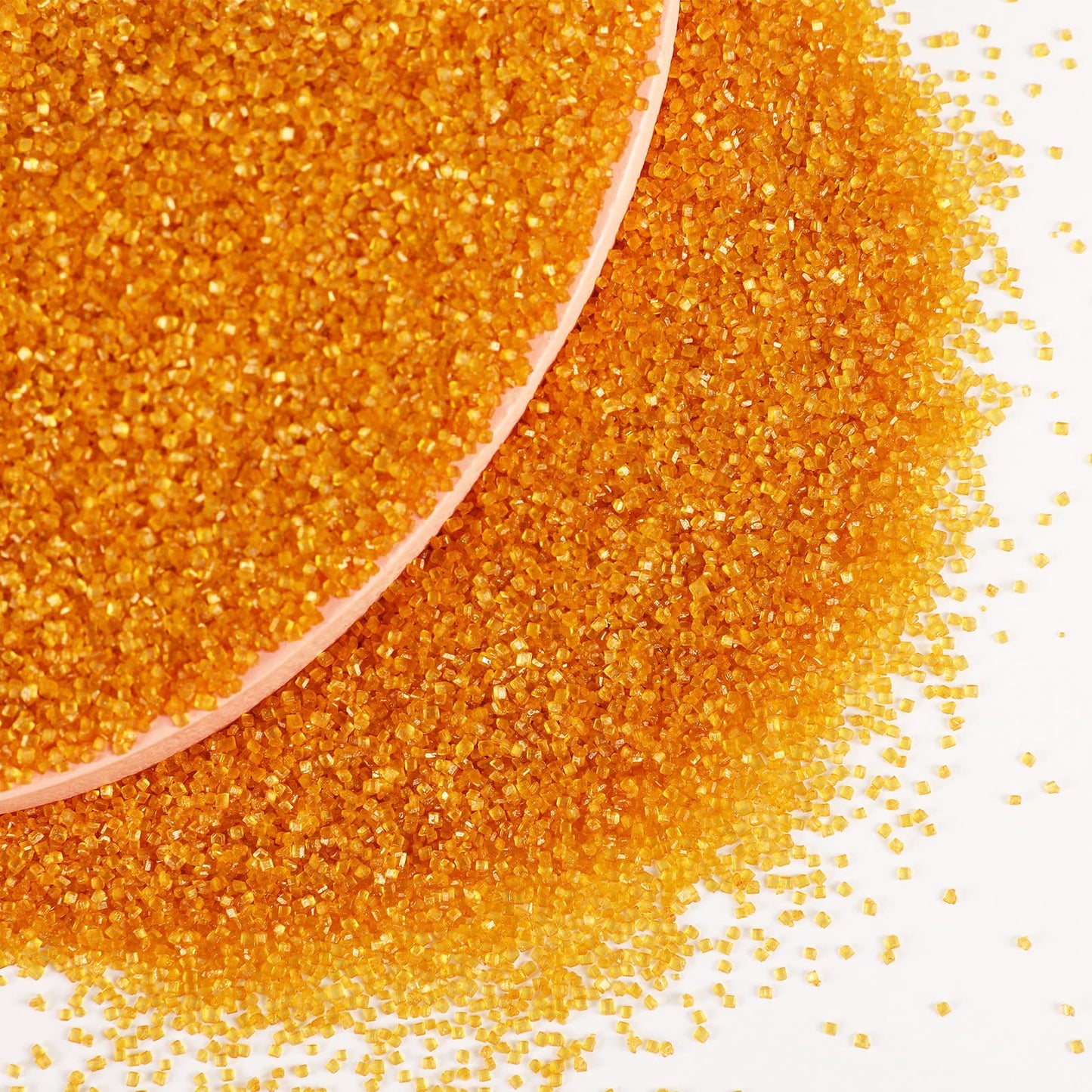 Kasvan Gold Sanding Sugar Sprinkles - Edible Sugar Crystals, Baking Cake Decorations, Ice Cream Toppings Cupcake Decorating, Wed