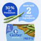 Gerber 2Nd Food Baby Food Green Bean Puree, Natural & Non-Gmo, 8 Ounce, 2 Count (Pack Of 8)