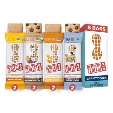 Perfect Bar, Best Sellers Variety Pack, Protein Bars, Gluten Free, Soy Free, Non GMO, No Sugar Alcohols, 2.2-2.5 Ounce Bars, 8 C