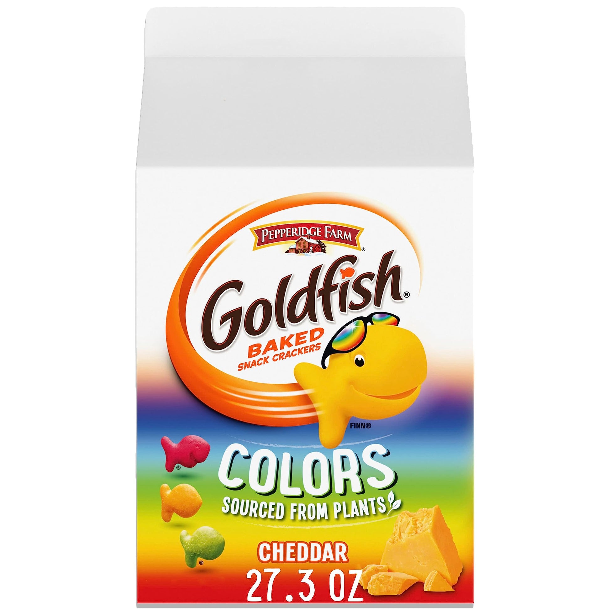 Goldfish Colors Cheddar Cheese Crackers, 27.3 oz Carton