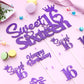 Joymemo 25 Pack 16Th Birthday Cake Decorations Purple, Sweet 16 Sixteen Cake Topper, Happy Birthday Sweet 16 Cupcake Toppers For