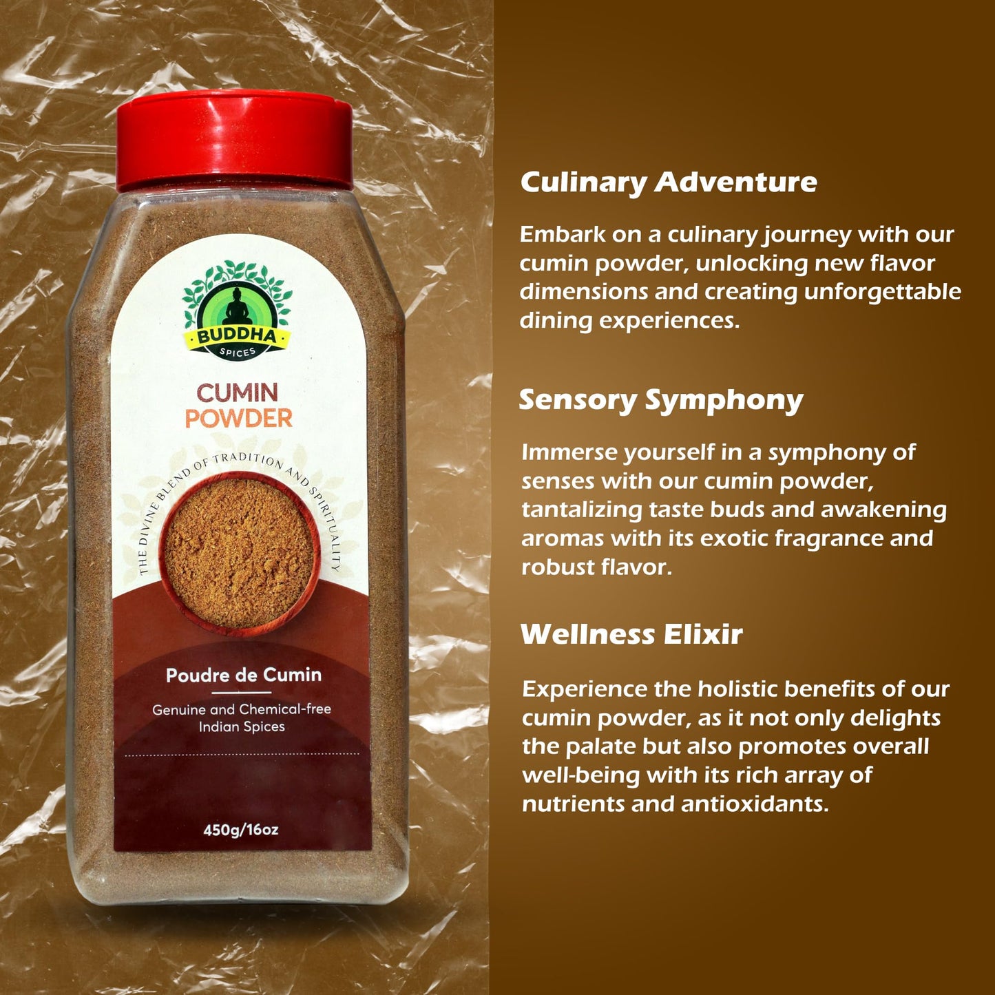 Buddha Spices Inc. Cumin Powder - 450G (16 Oz)