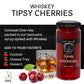 Sable & Rosenfeld Whisky Tipsy Cherries Garnish for Cocktails & Desserts, 10 oz Jar, Kosher, Gluten-Free