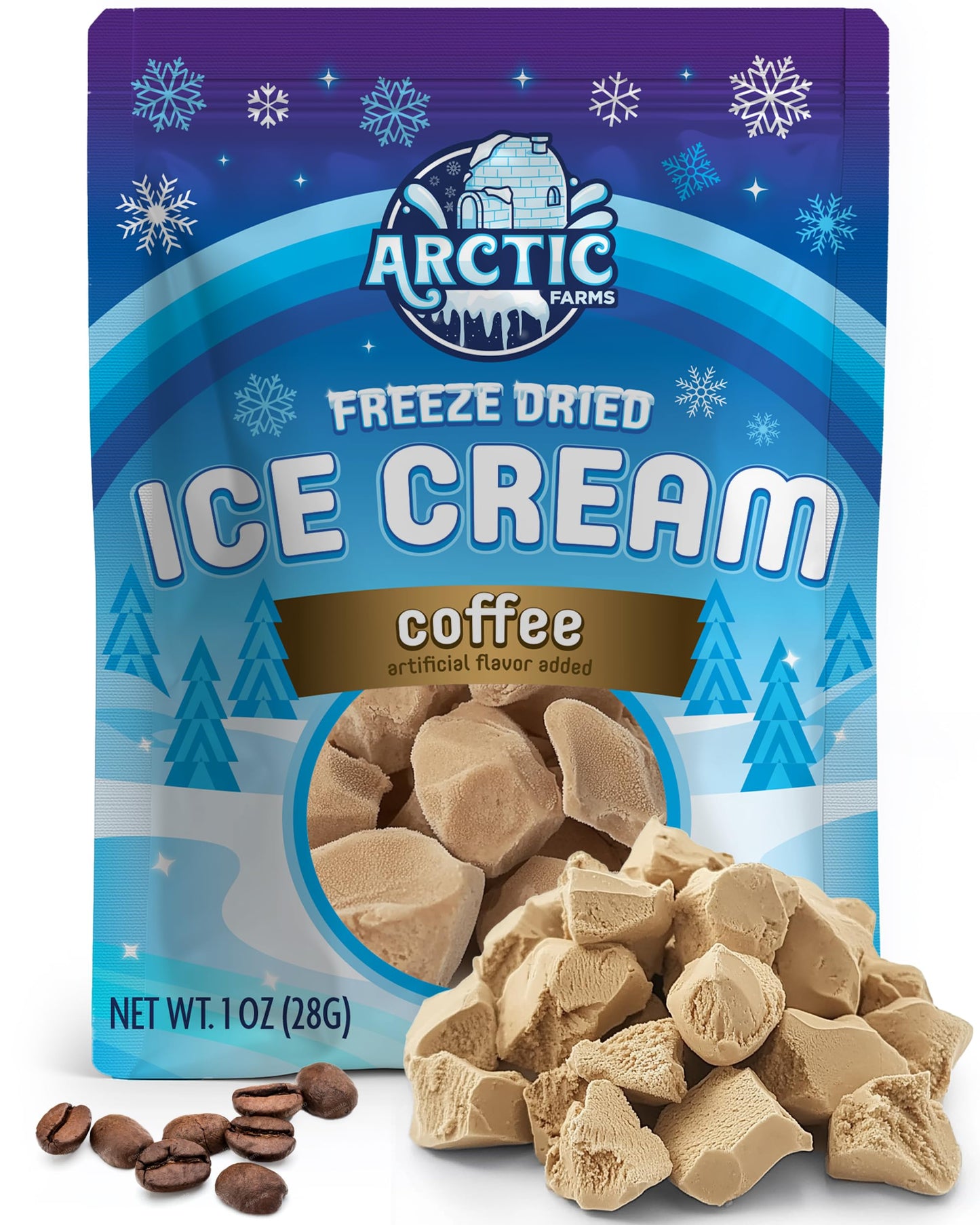 Arctic Farms Freeze Dried Ice Cream, Coffee Flavor, 1 Ounce