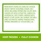 Just Bare Chicken Lightly Breaded Chicken Breast Fillets| Fully Cooked | 16 G Protein | Frozen | 1.5 LB