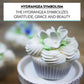 Global Sugar Art Hydrangea Blossom Edible Sugar Cake Flowers, White Unwired, 36 Count By Chef Alan Tetreault