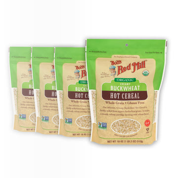Bob s Red Mill Organic Gluten Free Creamy Buckwheat Hot Cereal, 18oz (Pack of 4) - Non GMO, Whole Grain, Vegan, Kosher