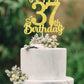 37 Birthday Cake Toppers-Gold Glitter, 37th Cake Topper for Men,37 Cake Topper For Women, 37th birthday decorations,37th Birthda