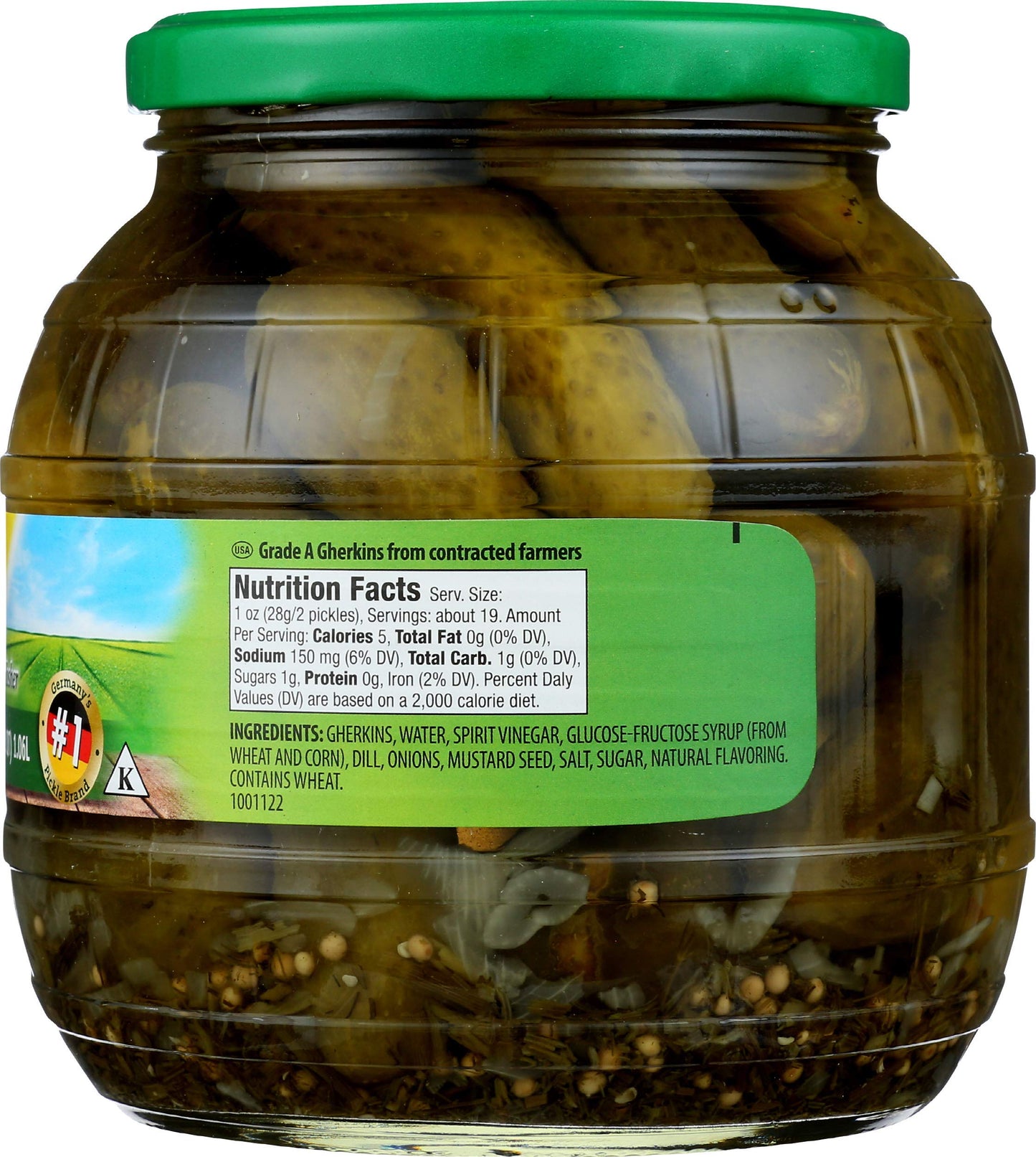 Khne, Barrel Gherkins, 35.9 Ounce (Pack of 6)