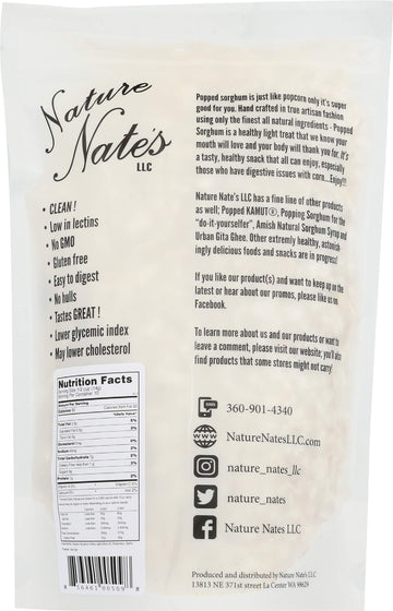 NATURE NATES Rosemary Garlic Popped Sorghum, 5 OZ